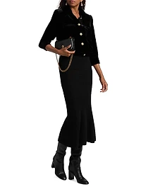 Jia Cropped Velvet Jacket