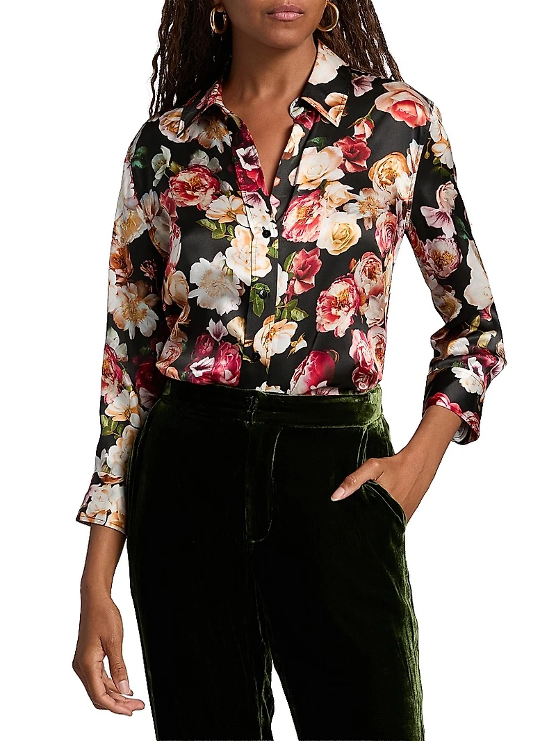 Dani Floral Silk Blouse