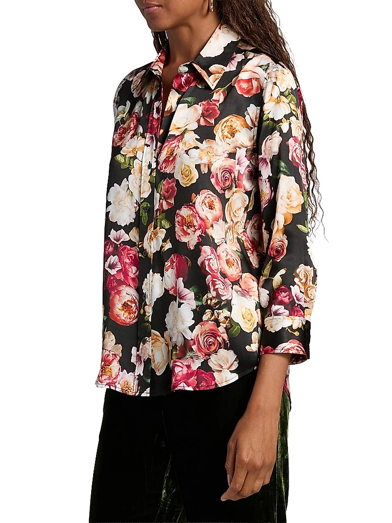 Dani Floral Silk Blouse
