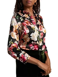 Dani Floral Silk Blouse