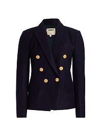 Kenzie Striped Double-Breasted Blazer
