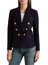 Kenzie Striped Double-Breasted Blazer