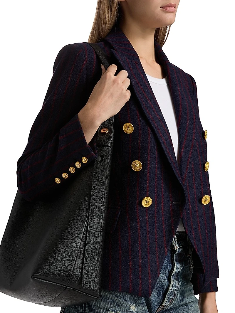Kenzie Striped Double-Breasted Blazer