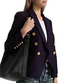 Kenzie Striped Double-Breasted Blazer