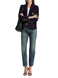 Kenzie Striped Double-Breasted Blazer