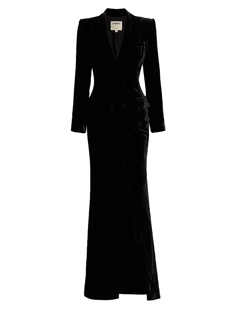 Stormi Velvet Tux Dress