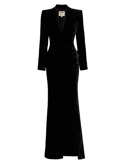 Stormi Velvet Tux Dress