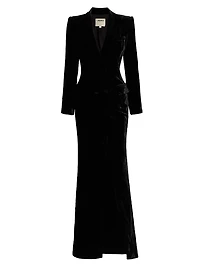 Stormi Velvet Tux Dress