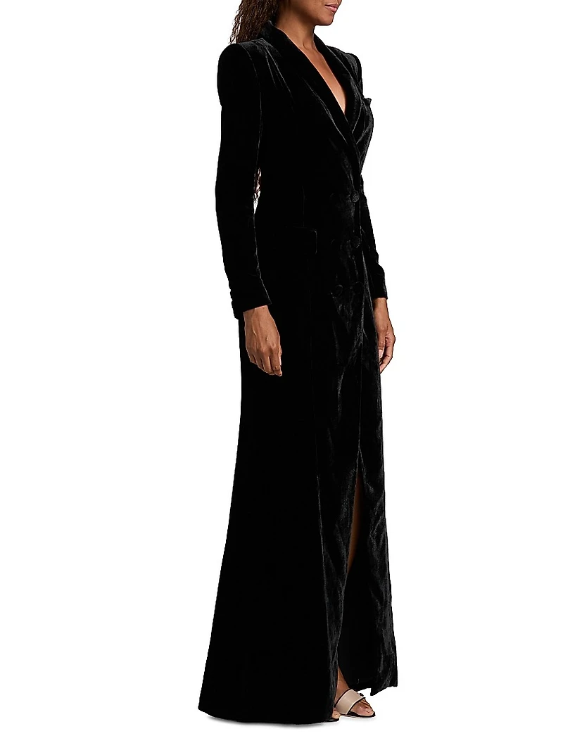 Stormi Velvet Tux Dress