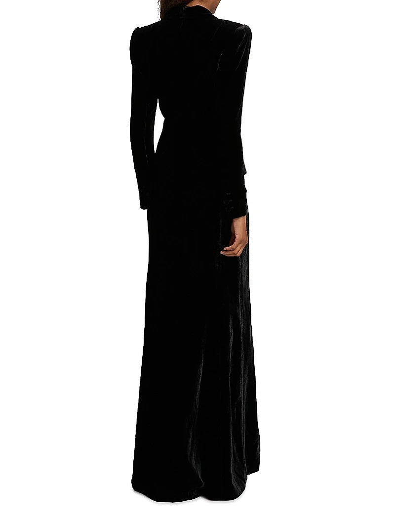 Stormi Velvet Tux Dress