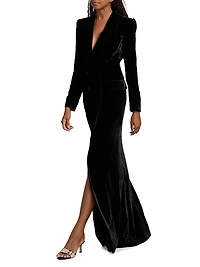 Stormi Velvet Tux Dress