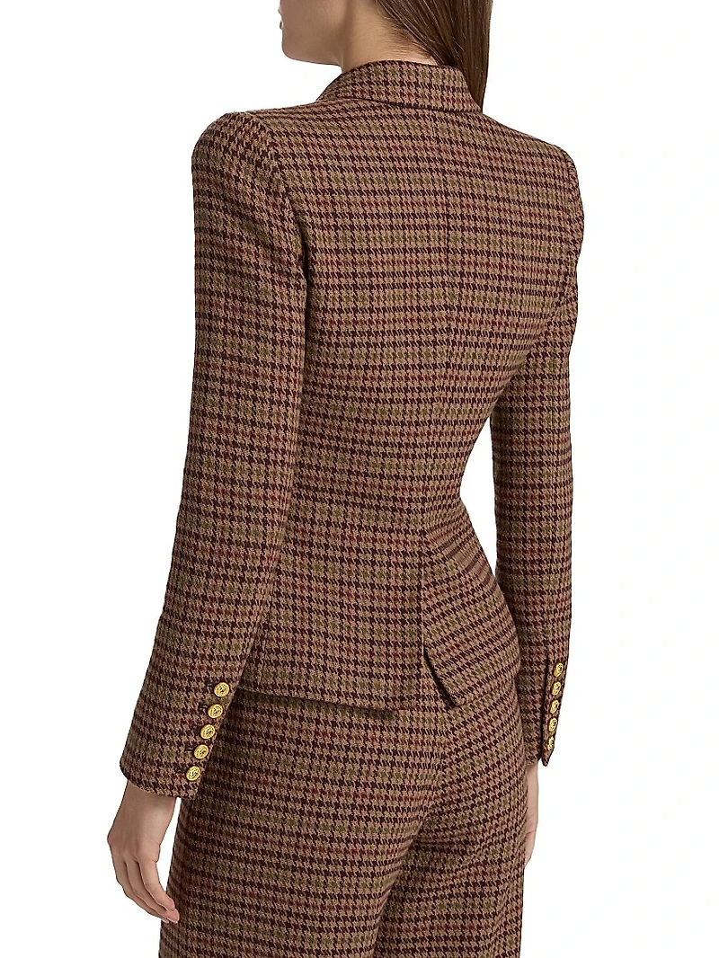 Bethany Houndstooth Double-Breasted Blazer
