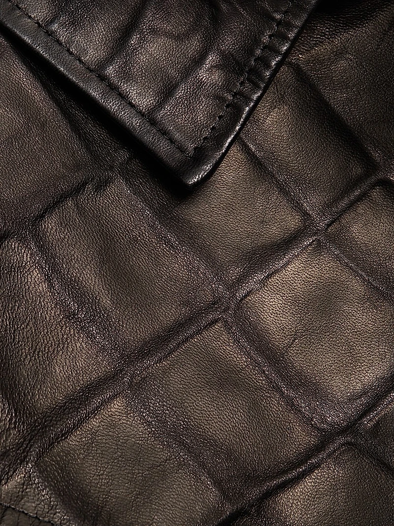 Lyric Peplum Leather Biker Jacket