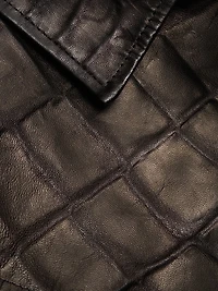 Lyric Peplum Leather Biker Jacket