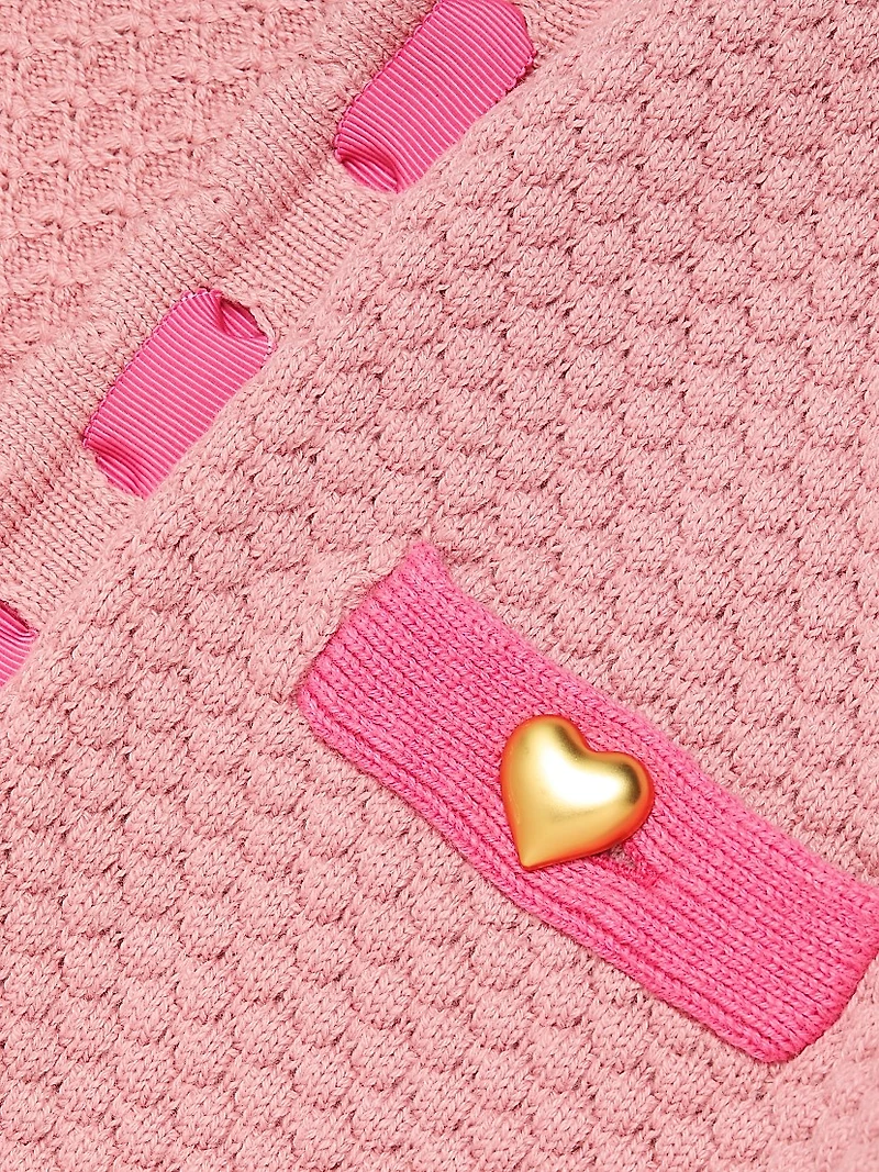 Astor Embellished Cotton-Blend Crewneck Cardigan