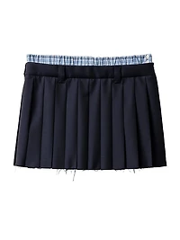 Pleated Batavia Miniskirt