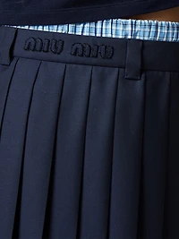 Pleated Batavia Miniskirt