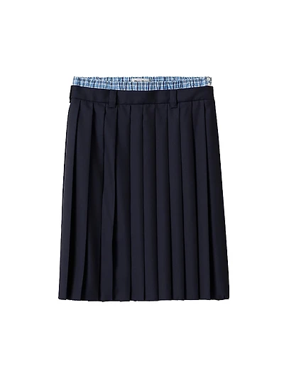 Pleated Batavia Midi Skirt