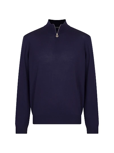 Wool Quarter-Zip Sweater