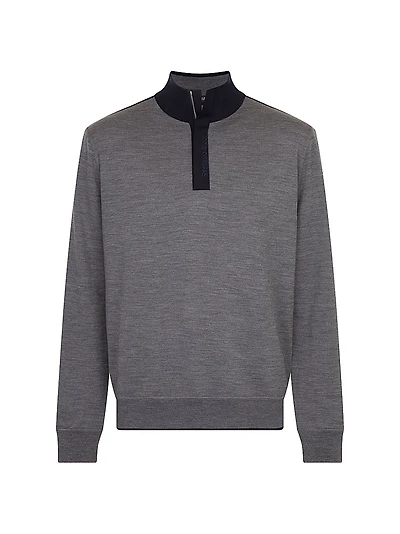 Quarter-Zip Wool Sweater