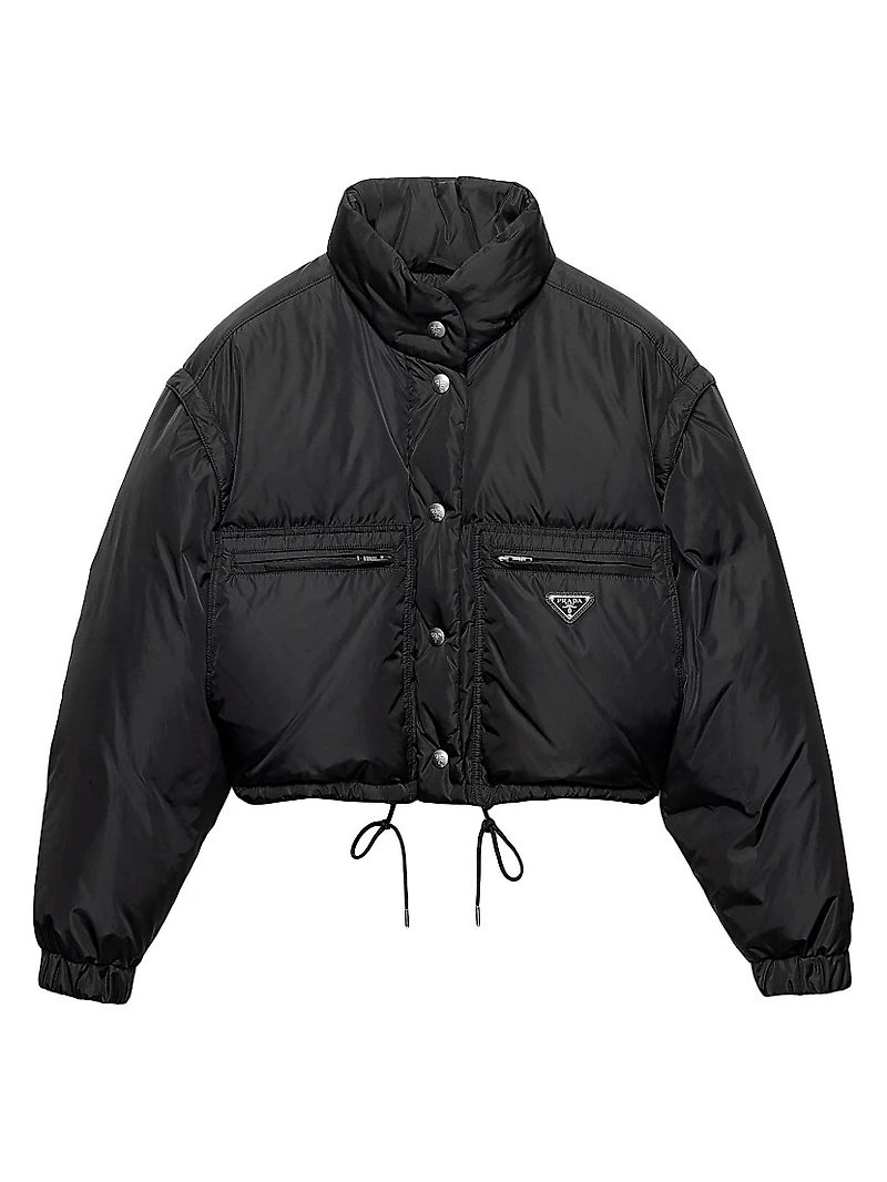Cropped Re-Nylon Down Jacket