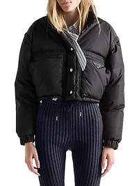 Cropped Re-Nylon Down Jacket