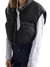 Cropped Re-Nylon Down Jacket