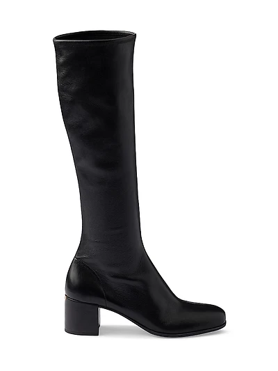 Stretch Nappa Leather Boots