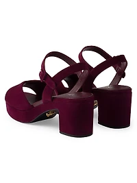 Padded Suede Sandals