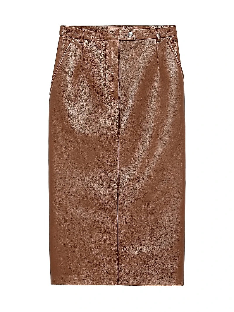 Nappa Leather Pencil Skirt