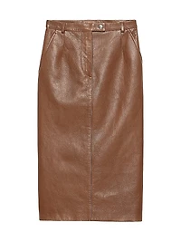Nappa Leather Pencil Skirt