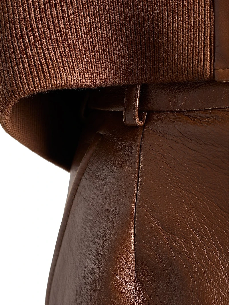 Nappa Leather Pencil Skirt