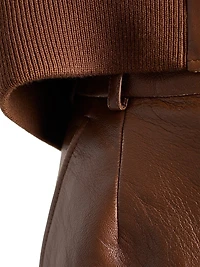 Nappa Leather Pencil Skirt