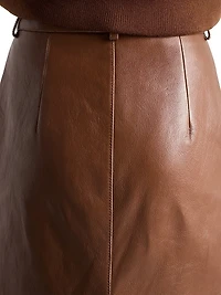 Nappa Leather Pencil Skirt