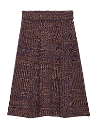 Wool and Cashmere Knit Skirt