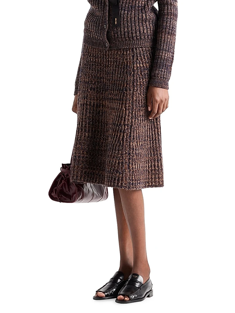 Wool and Cashmere Knit Skirt