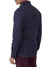 No Fade Denim Easy Fit Western Shirt