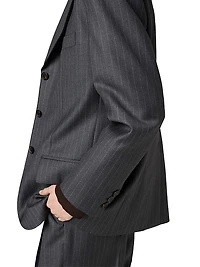 Single-Breasted Pinstripe Jacket