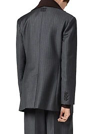 Single-Breasted Pinstripe Jacket