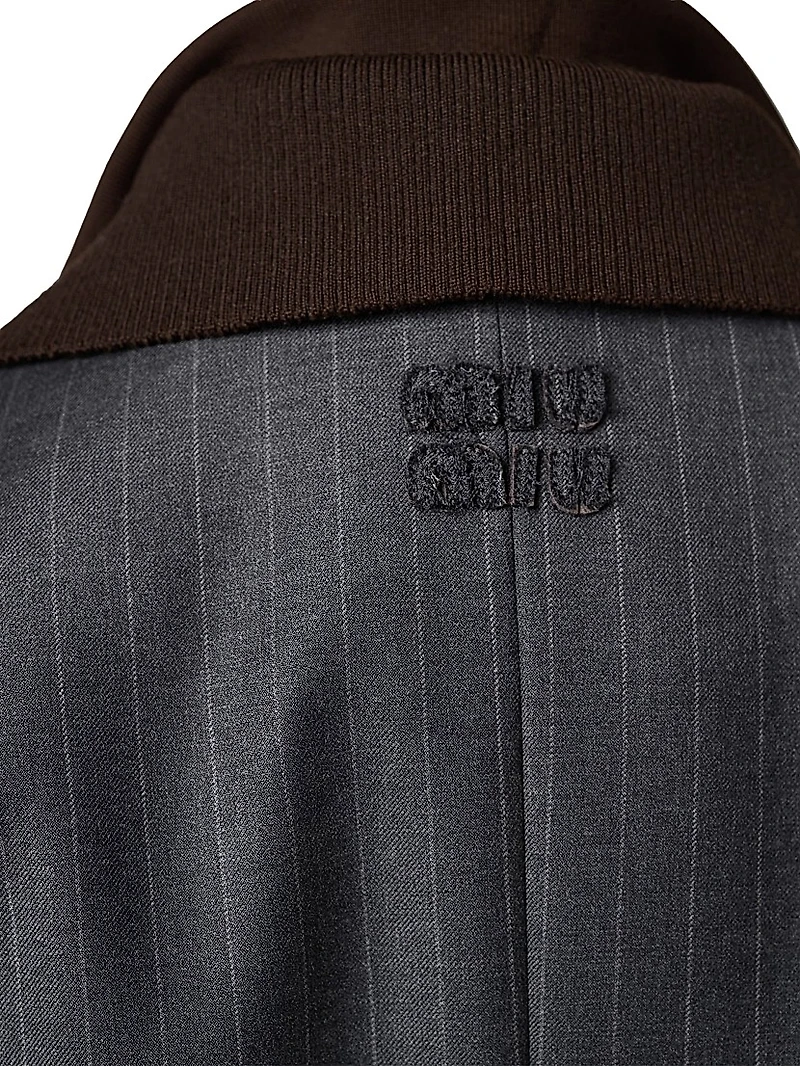 Single-Breasted Pinstripe Jacket