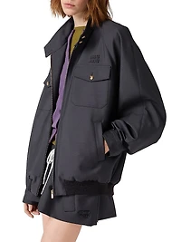 Bonded Kid Mohair and Jersey Blouson Jacket