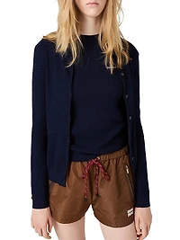 Cashmere and Silk Cable-knit Crew-Neck Sweater
