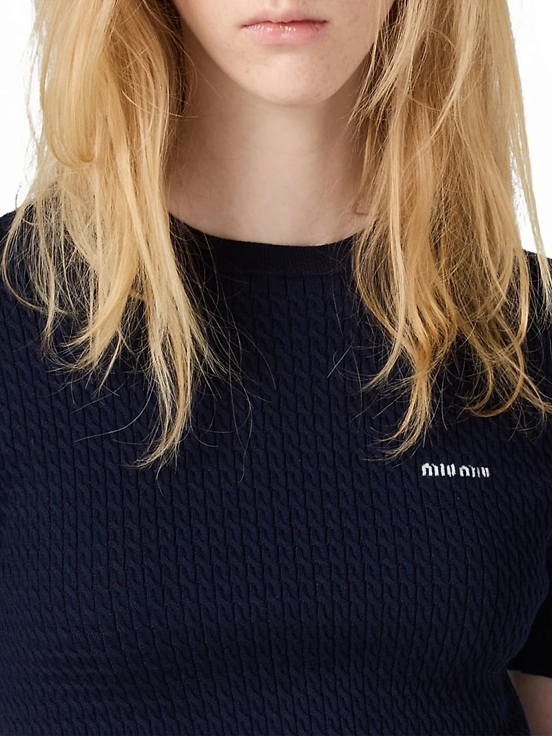 Cashmere and Silk Cable-knit Crew-Neck Sweater