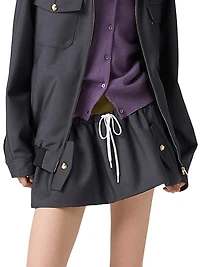 Bonded Kid Mohair Miniskirt