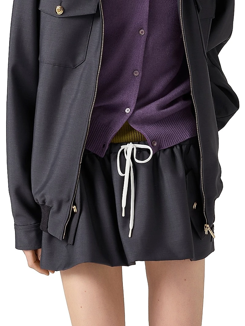 Bonded Kid Mohair Miniskirt