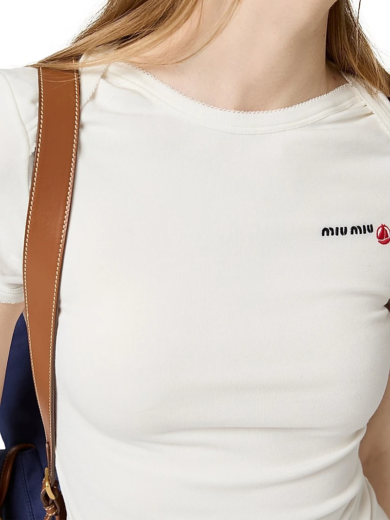 Petit Bateau x Miu Stretch Jersey Slim T-Shirt