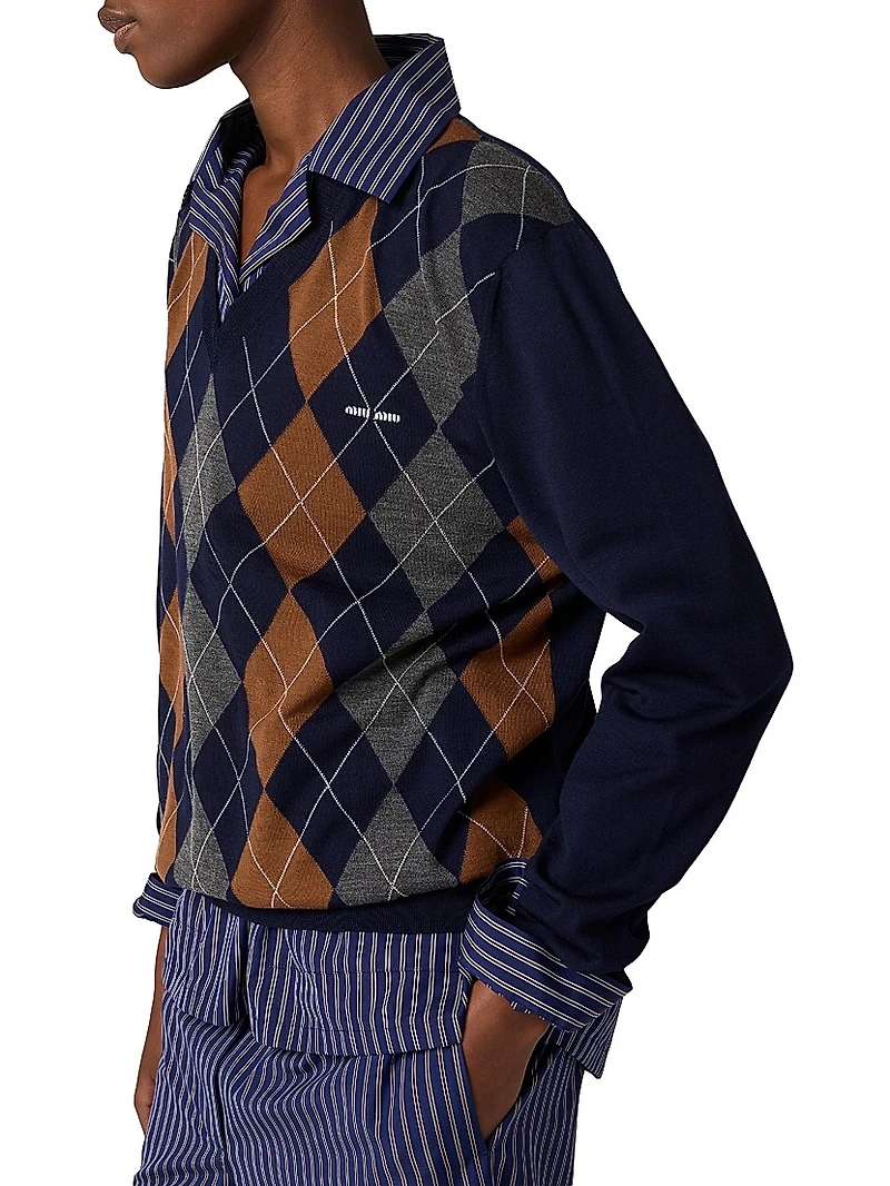 V-Necked Wool Sweater