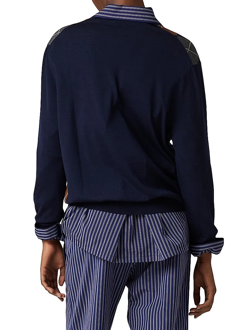 V-Necked Wool Sweater