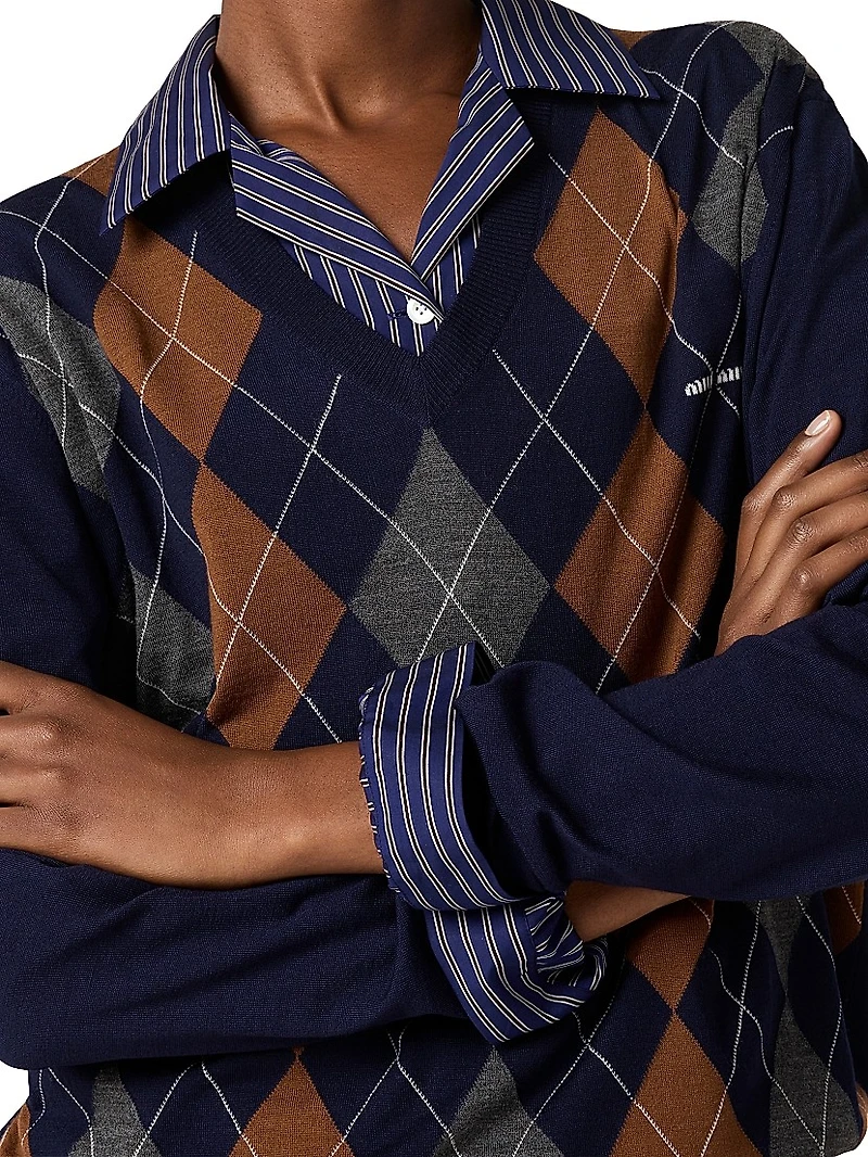 V-Necked Wool Sweater