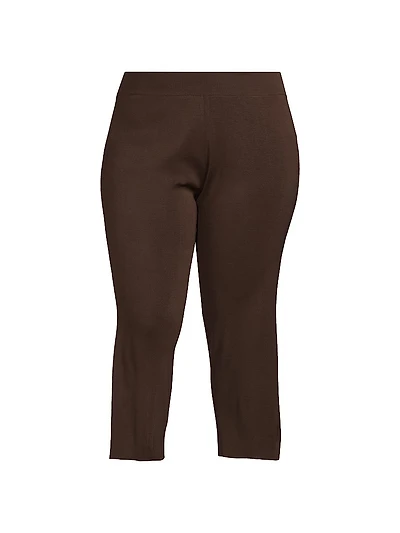 Plus Knit Ankle Pants